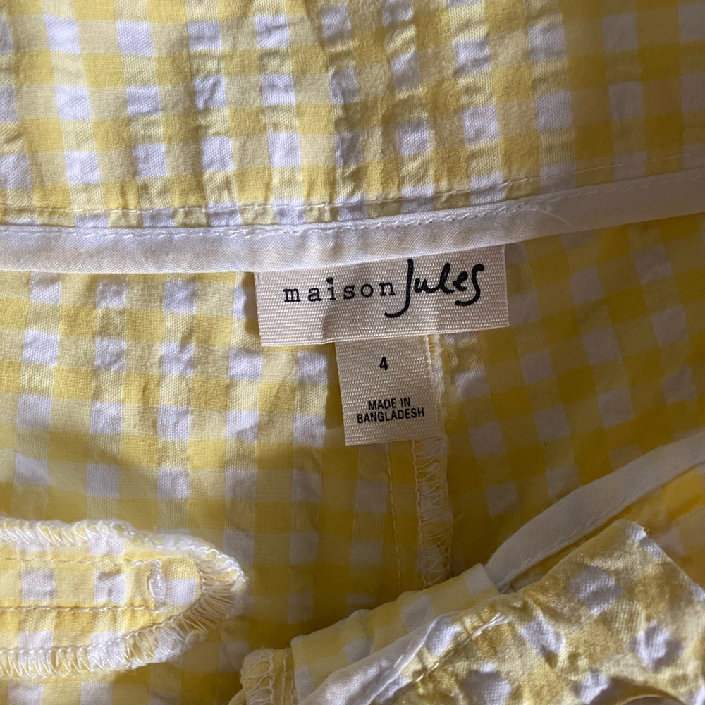Maison Jules Womens Gingham Shorts EUC - Picture 4 of 8